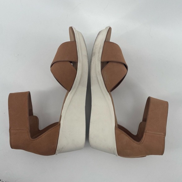 Naturalizer Wedge Sandals Women's 8 Riviera Cookie Dough Neutral Tan Comfort - Picture 4 of 8